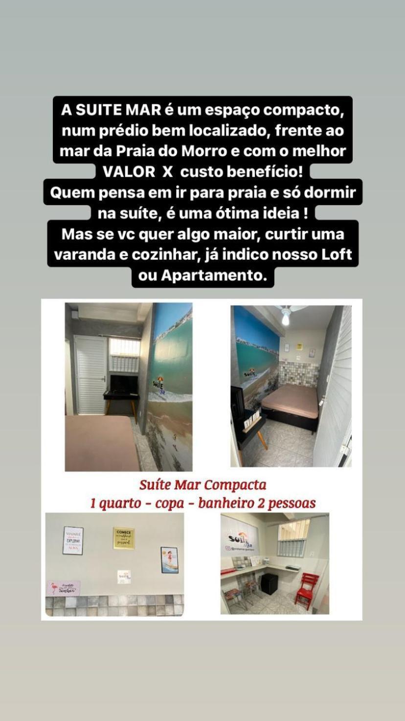 Suite Mar 210 - Economica E Compacta - Praia Do Morro - Predio Frente Mar Com Elevador, Atravessou A Avenida, Ja Esta Na Praia - Garagem - Internet 瓜拉派瑞 外观 照片
